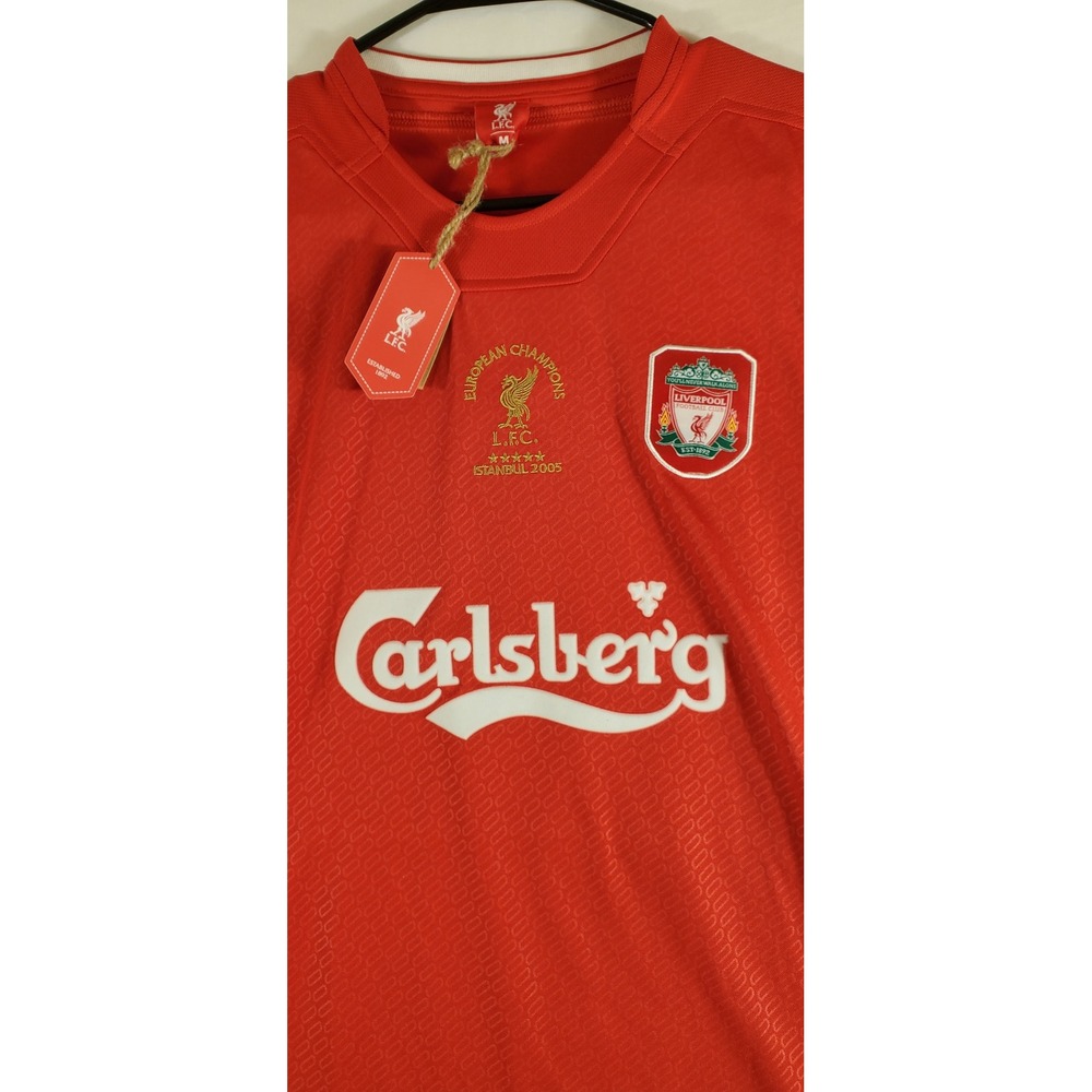 Liverpool FC European Champions 2005 Istanbul Football Jersey Men's Size M Red - Picture 8 of 8